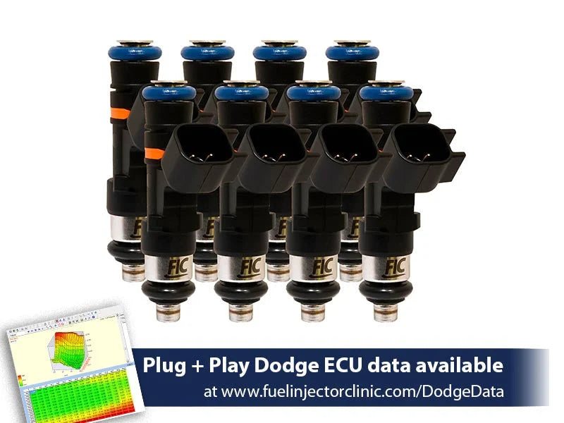 650cc (72 lbs/hr at OE 58 PSI fuel pressure) FIC Fuel Injector Clinic Injector Set for Dodge Hemi SRT-8, 5.7 (High-Z) (is153-0650h)