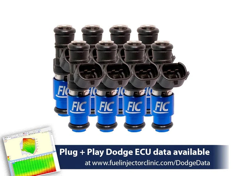 2150cc (240 lbs/hr at OE 58 PSI fuel pressure) FIC Fuel Injector Clinic Injector Set for Dodge Hemi SRT-8, 5.7 (High-Z) (is153-2150h)